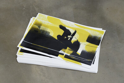 Basile Ghosn, The boy from Ipanema, 2020, poster in two colour passages, 29.7 x 42 cm - © sans titre