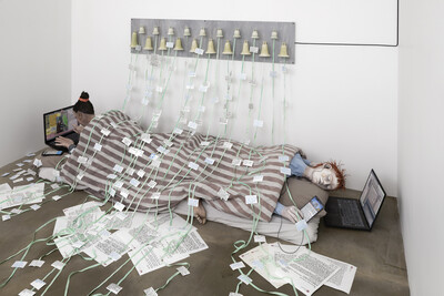 Agnes Scherer, Coeurs simples, 2020, mixed media installation, various dimensions, unique - © sans titre