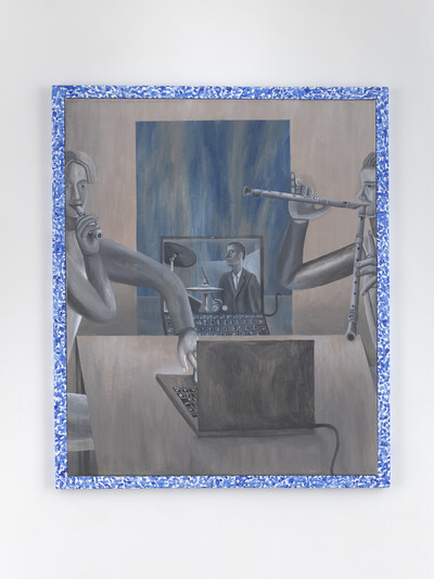 Agnes Scherer, Enthusiasm, 2020, acrylic on canvas, painted wooden frame, 97 x 85 cm, unique - © sans titre