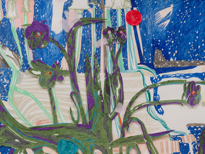 Agnes Scherer, Violets and galaxy (detail), 2025 - © sans titre
