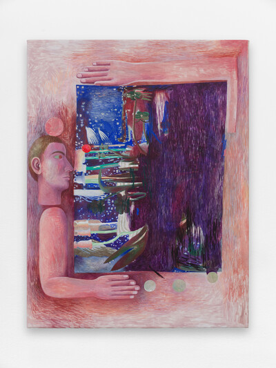 Agnes Scherer, Dot dot dot, 2025, acrylic on canvas, 82.3 x 63.5 cm, unique - © sans titre