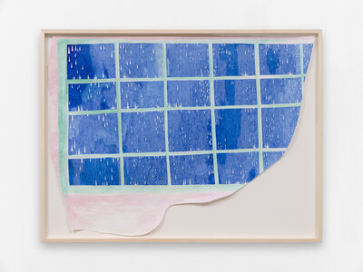 Agnes Scherer, Rain in Giverny 1, 2025, fully light resistant ink on paper, 77 x 102.5 cm (unframed), 82 x 108.5 cm (framed), unique - © sans titre