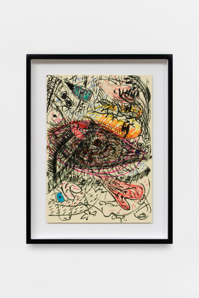 Aysha E Arar, Love, life and freedom, 2024, pen on paper, 39.4 x 30.5 cm (framed), unique - © sans titre