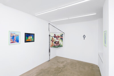 exhibition view with Maïc Baxane, Audrey Couppé de Kermadec and Nelson Bourrec Carter - © sans titre