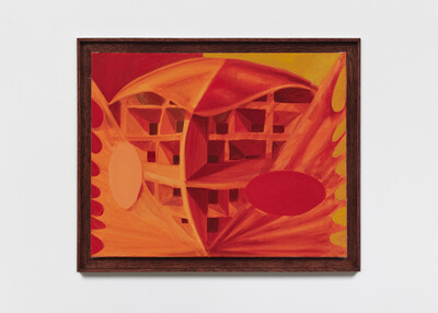 Sean Steadman, Lattice head, 2023, oil on canvas, framed, 46.3 x 57 x 3.7 cm, unique - © sans titre