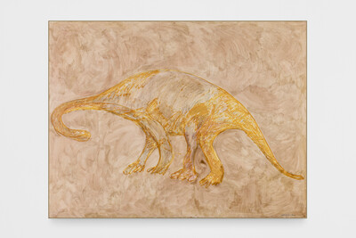 Ezio Gribaudo, Sauropode, 1984, mixed media on mounted paper, 122 x 160 cm, unique - © sans titre