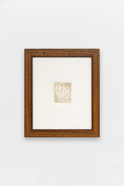 Ezio Gribaudo, Logogrifo (Logogriph), 1966, embossing on blotting paper, 41.2 x 35 cm, unique - © sans titre