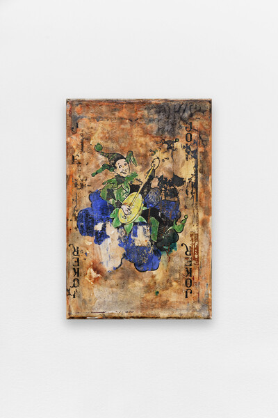 Ezio Gribaudo, Joker, 2021, collage on canvas, 30 x 20 cm, unique - © sans titre