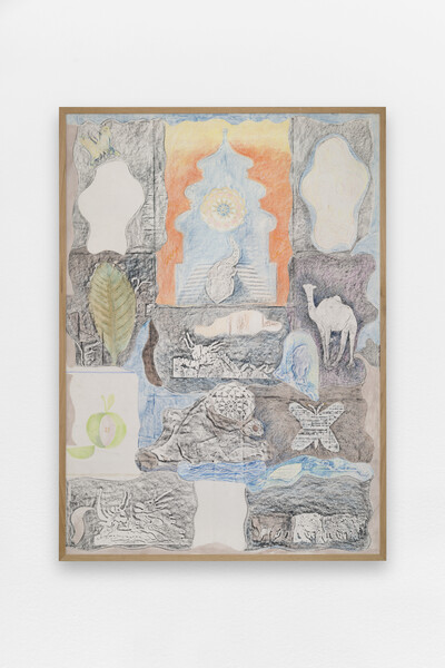Ezio Gribaudo, Teatro della memoria, 1983-1988, mixed media on paper, 140 x 100 cm, unique - © sans titre