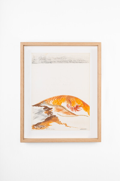 Ezio Gribaudo, Mount Olga, Australia, 1984, pencil and pastel on paper, 34.4 x 28 cm (framed), unique - © sans titre