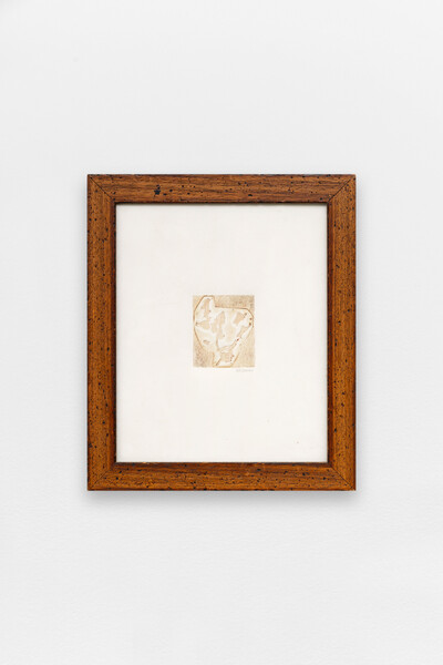 Ezio Gribaudo, Logogrifo, 1966, embossing on blotting paper, 41.2 x 35 cm (framed), unique - © sans titre