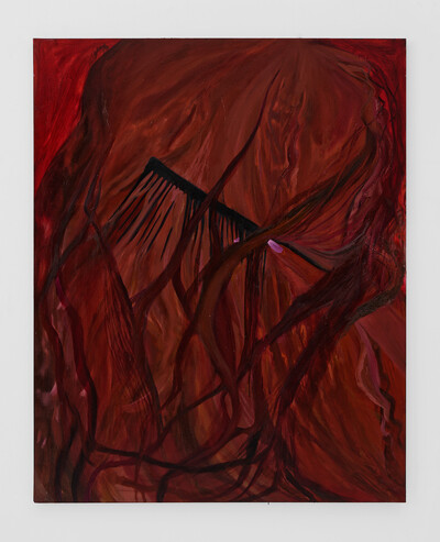 Sequoia Scavullo, Sifting, 2022-2023, oil on canvas, 162 x 130 cm, unique - © sans titre