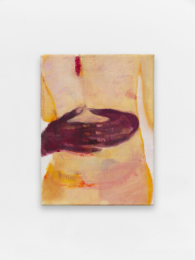 Jessy Razafimandimby, Shelter, 2025, acrylic on bed sheet, 32 x 24 cm, unique - © sans titre