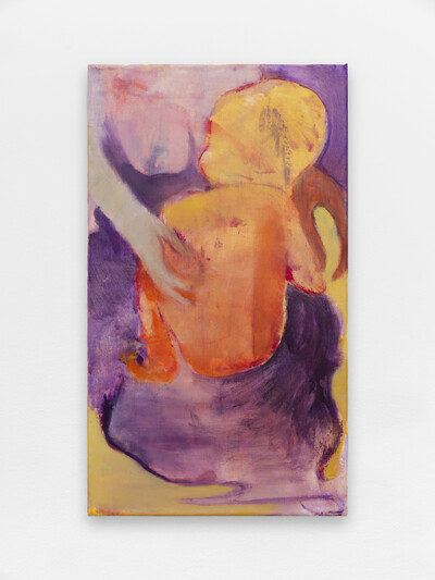 Jessy Razafimandimby, Warmest answer, 2025, acrylic on bed sheet, 56 x 32 cm, unique - © sans titre