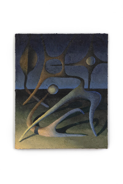 Alicia Adamerovich, Absolute position, 2022, sand and oil on linen, 50.8 x 40.6 cm, unique - © sans titre