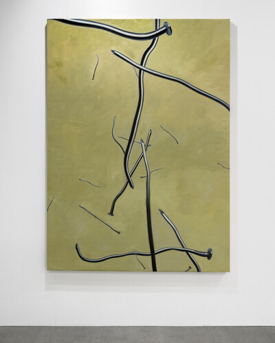 Zuzanna Czebatul, Rather a Nail than a Hammer II, 2023, oil on canvas, 180 x 130 cm, unique - © sans titre