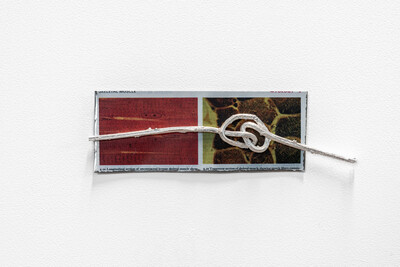 Hamish Pearch, Glue, 2024, UV printed aluminium, silver plated bronze, fixings, magnets, 20 x 6 x 3 cm, unique - © sans titre