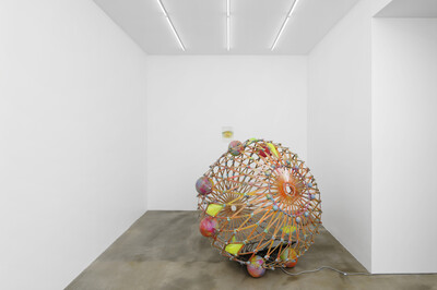 Johanna Odersky, Where Water Touches All Around, 2021, spray paint on rullers, styrofoam, thermoplastic, epoxy, 140 x 160 x 140 cm, unique - © © Aurélien Mole, sans titre