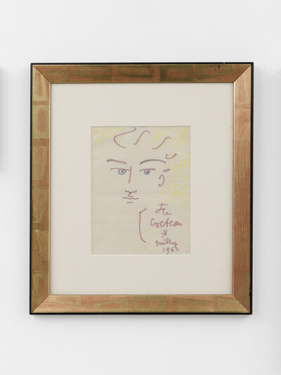 Jean Cocteau, Milly, 1963, ballpoint pen on paper, 26.3 x 20.3 cm (unframed), 51 x 45 x 2 cm (framed), unique - © sans titre