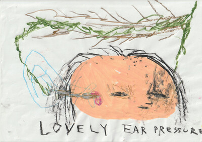 HaYoung, Shhhhhhhhht, 2022, mixed media on paper, 20 x 30 cm, unique - © sans titre