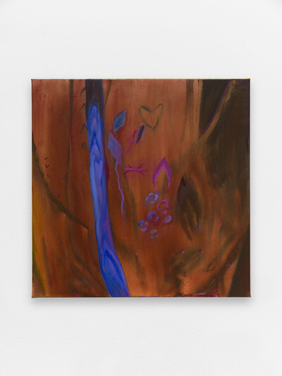 Sequoia Scavullo, It’s like I have ESPN or something. My breasts can always tell when it’s going to rain, 2025, oil on canvas, 60 x 60 cm, unique - © sans titre