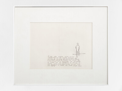 José Leonilson, Projeto para Catálogo, Leonilson - Museu de Arte Contemporânea de Campinas II - Página 4, 1990, permanent pen on paper, 16 x 22.5 cm, unique - © sans titre