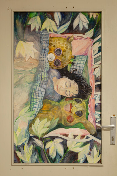 Jacent, Le rêve (Niki), 2022, watercolor on paper, 118 x 68 cm, unique - © sans titre