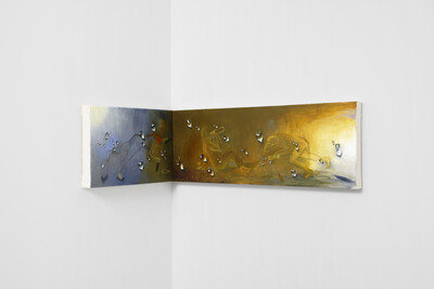 Yan Xinyue, Give me one more glass #3, 2022, painting on canvas, 27.9 x 76.2 cm & 27.9 x 43.2 cm, unique - © sans titre