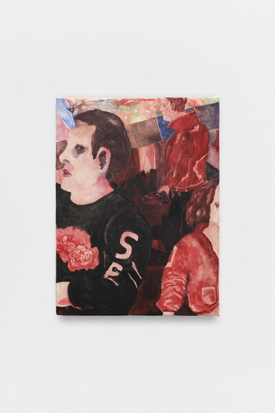 Paula Kamps, Spy, 2022, pigment and glutin on canvas, 40 x 30 cm, unique - © sans titre