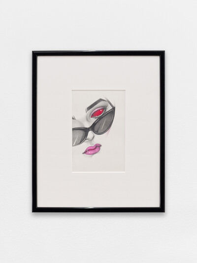 Mel Odom, Sunglasses after dark, 1988, pencil and dyes on paper, 19 x 12 cm (unframed), 40 x 33 cm (framed), unique - © sans titre