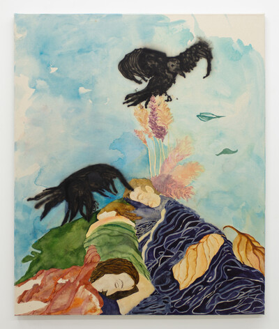 Paula Kamps, Yesterday, 2021, ink on canvas, 120 x 100 cm, unique - © sans titre