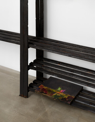 Robert Brambora, écrans colorés, 2026, gouache, oil on wood, 28 x 35 cm, unique - © sans titre