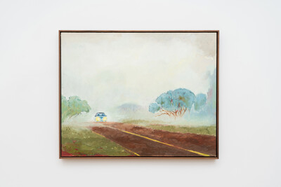 Robert Brambora, Morning, 2022, oil and gouache on wood, wooden frame, 40 x 50 cm, unique - © sans titre