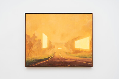 Robert Brambora, Screens, 2022, oil and gouache on wood, wooden frame, 40 x 50 cm, unique - © sans titre