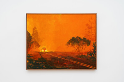 Robert Brambora, 2nd End, 2022, oil and gouache on wood, wooden frame, 40 x 50 cm, unique - © sans titre
