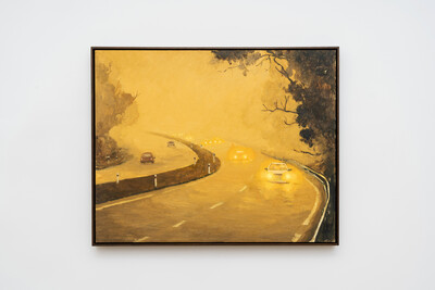 Robert Brambora, Dust, 2022, oil and gouache on wood, wooden frame, 40 x 50 cm, unique - © sans titre