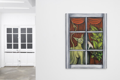 Tanja Nis-Hansen, The Problems of Love (Window 1), 2019, oil and graphite on canvas, 80 x 60 cm, unique - © sans titre