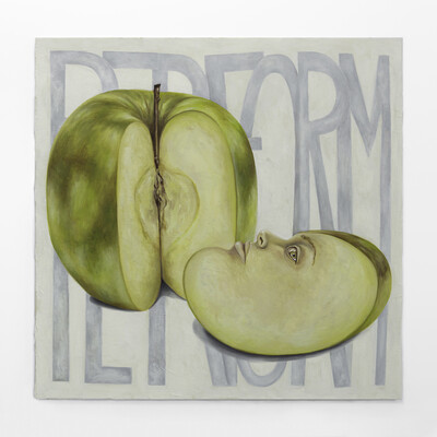 Tanja Nis-Hansen, No title, 2025, oil on canvas, 80 x 80 cm, unique - © sans titre