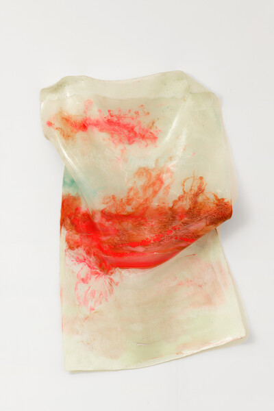 Ceylan Öztrük, Flat Dragon, 2019, medical silicone, cosmetic paint, 90 x 57 cm, unique - © sans titre