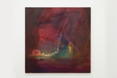 Zhiliang Jin, We can meet at the edge, 2024, oil and acrylic ink on linen, 100.5 x 100.5 cm, unique - © sans titre