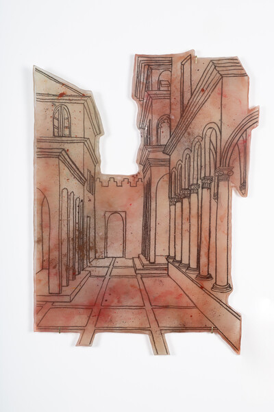 Zuzanna Czebatul, Bartolomeo, 2020, resin, handcrafted paper, coal, pigments, 63.5 x 47.5 cm, unique - © sans titre